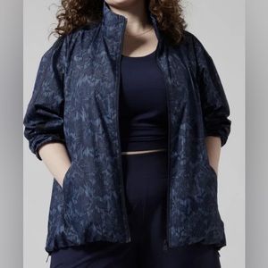 Athleta Sightseer‎ Lace Jacket Navy Floral Size 2X NWT